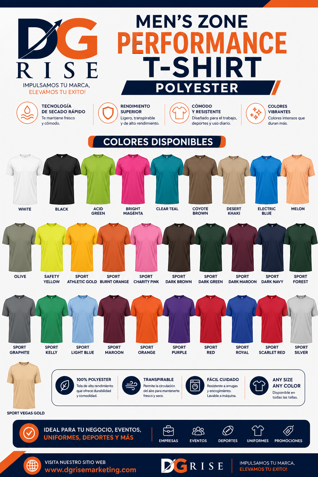 T-shirt cuello redondo — colores disponibles