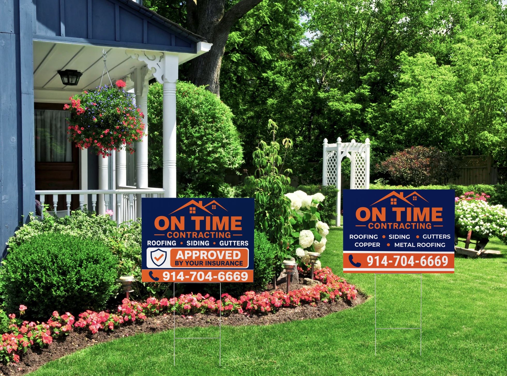 Installed yard signs example